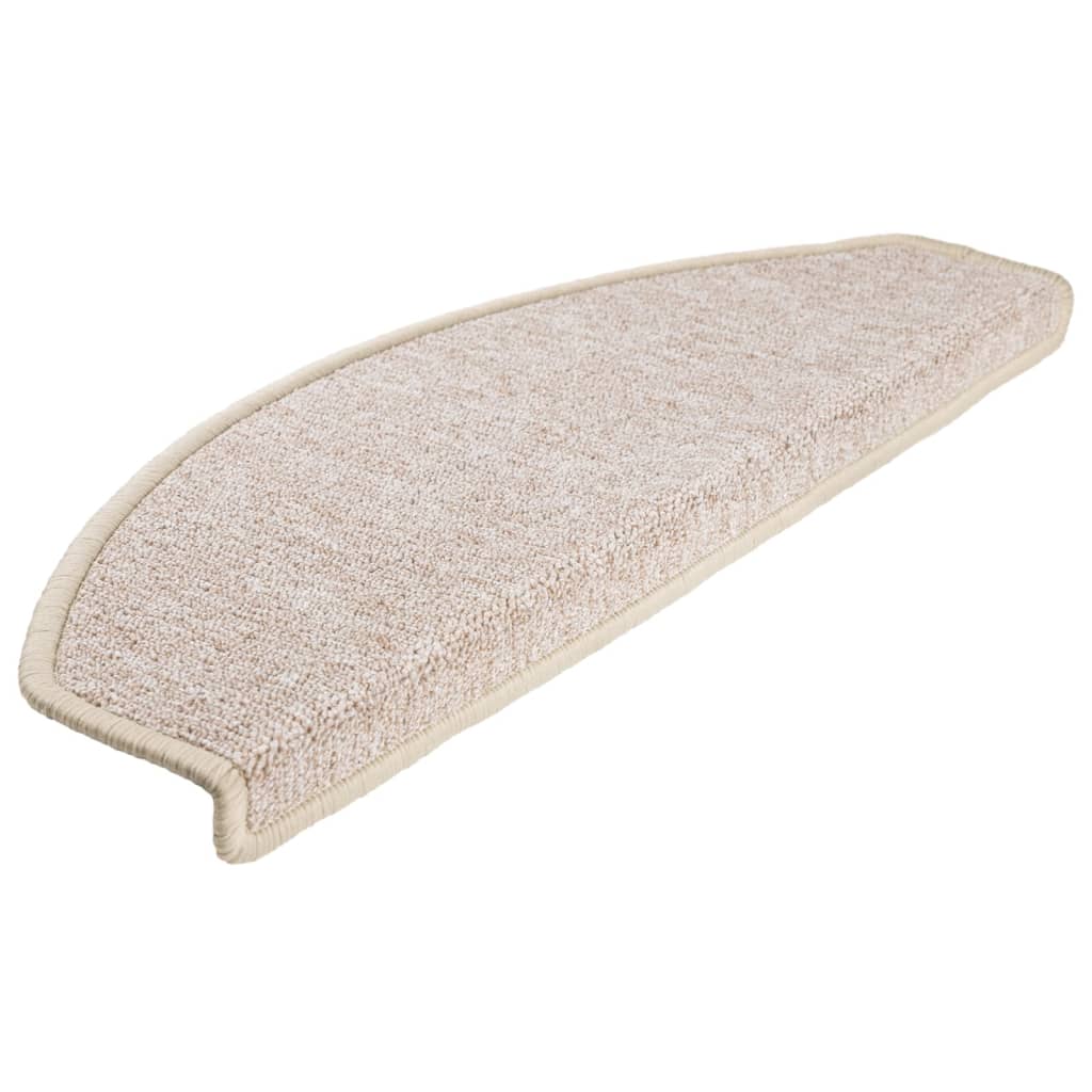 Prostirke za stepenice 10 kom 65x24x4 cm taupe poluokrugle velike