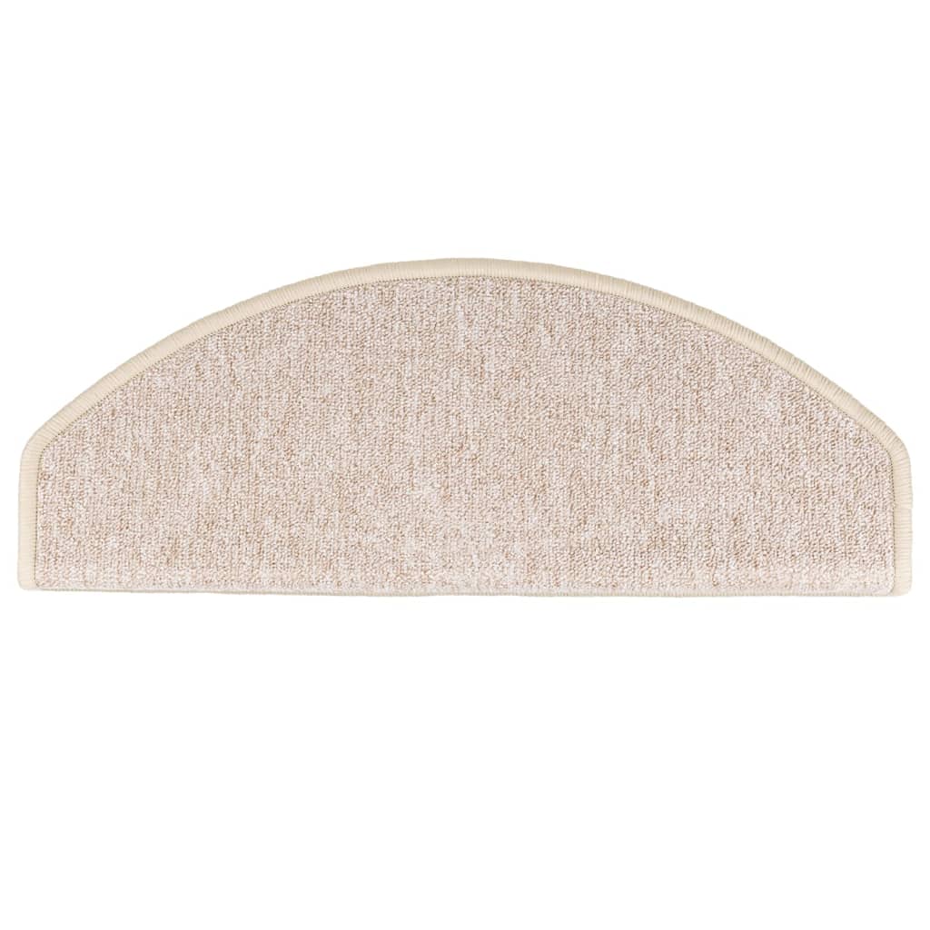 Prostirke za stepenice 10 kom 65x24x4 cm taupe poluokrugle velike