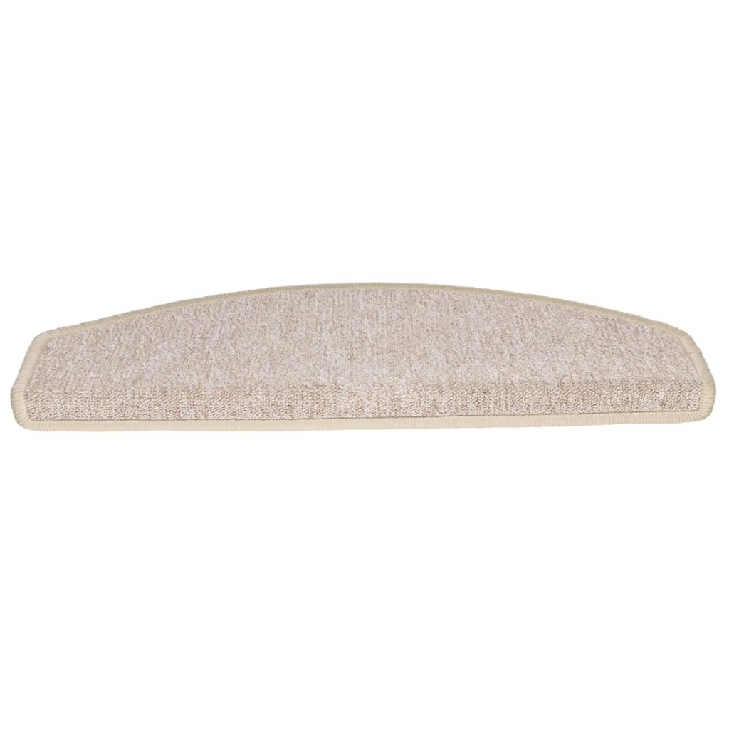 Prostirke za stepenice 10 kom 65x24x4 cm taupe poluokrugle velike