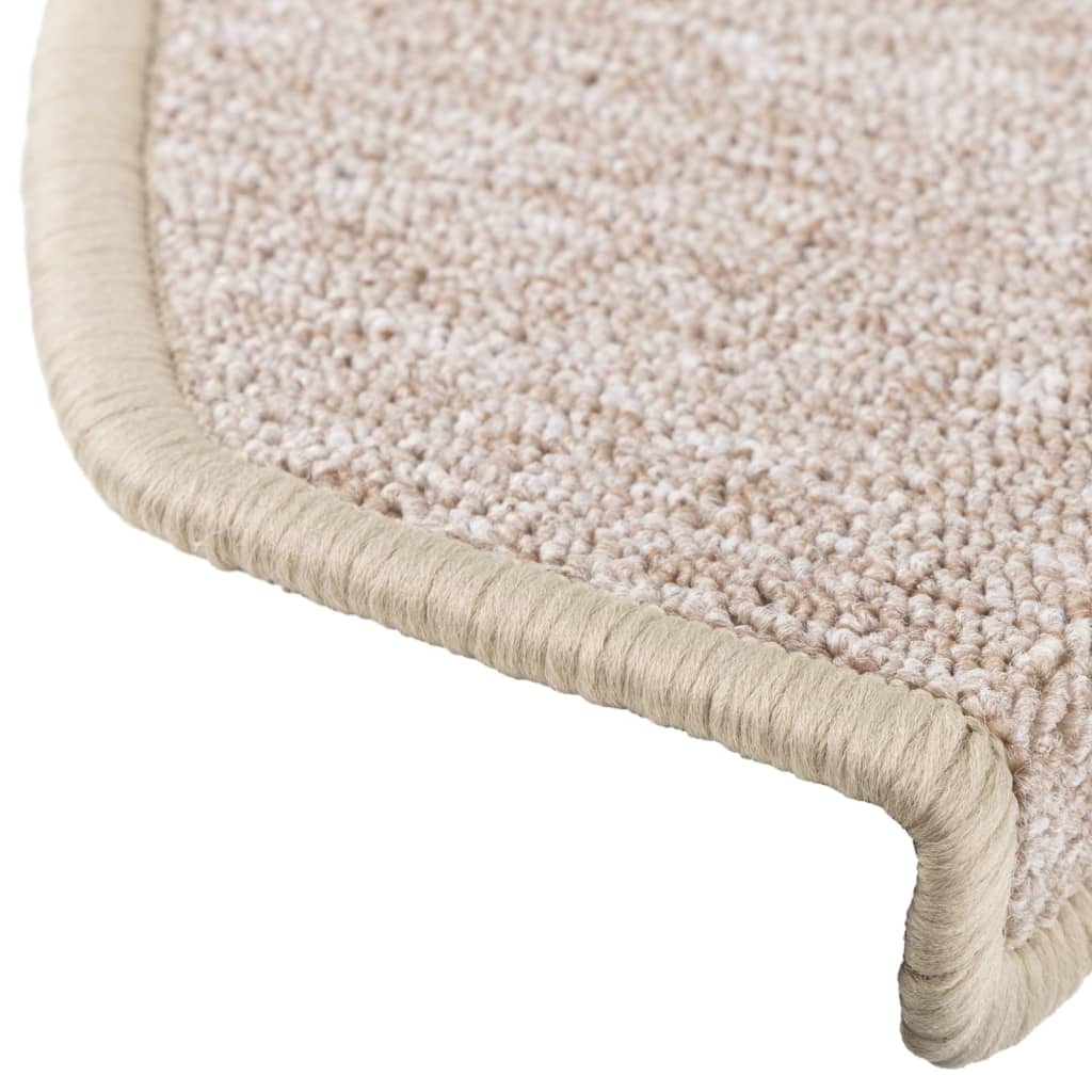 Prostirke za stepenice 10 kom 65x24x4 cm taupe poluokrugle velike