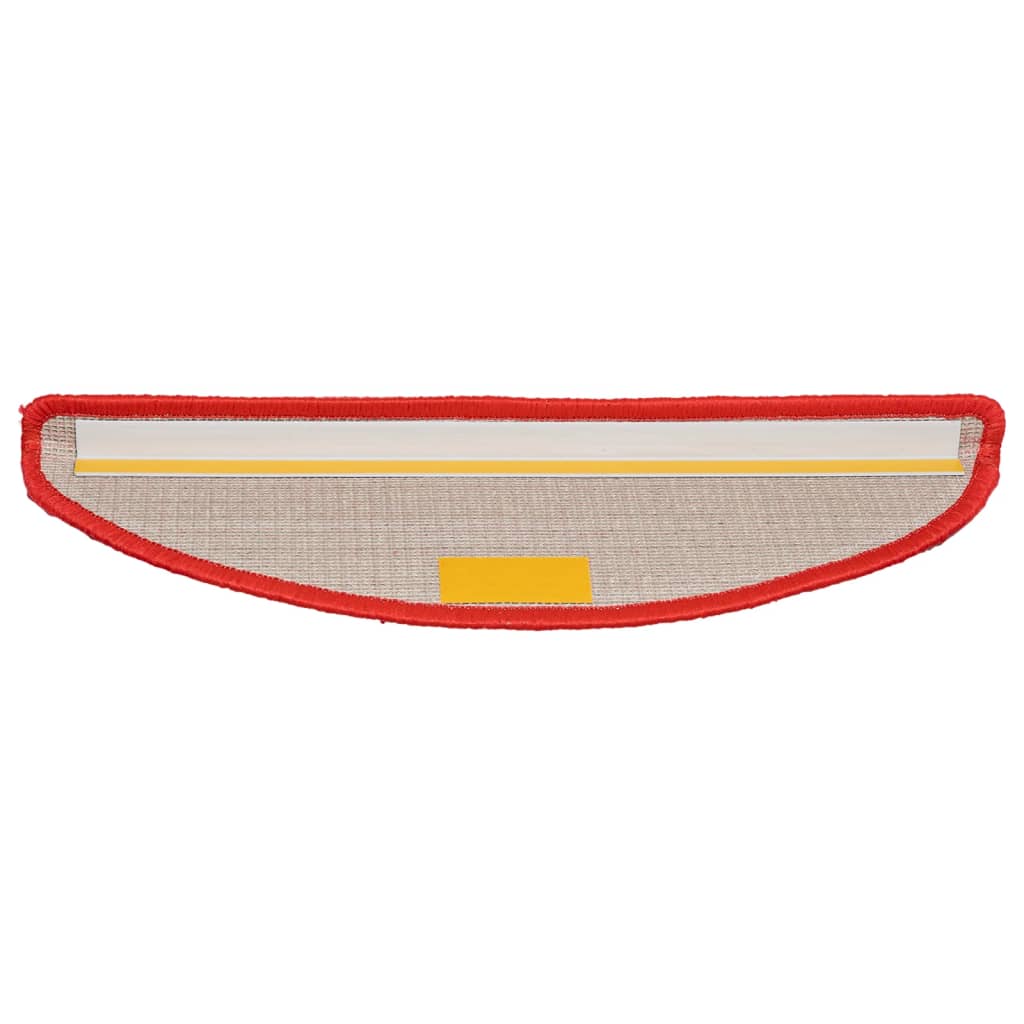Prostirke za stepenice 10 kom 56x17x3 cm crvene poluokrugle