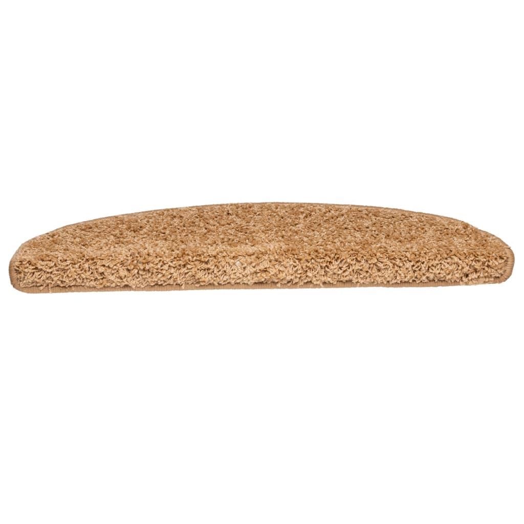 Prostirke za stepenice 10 kom 65x21x4 cm bež poluokrugle velike