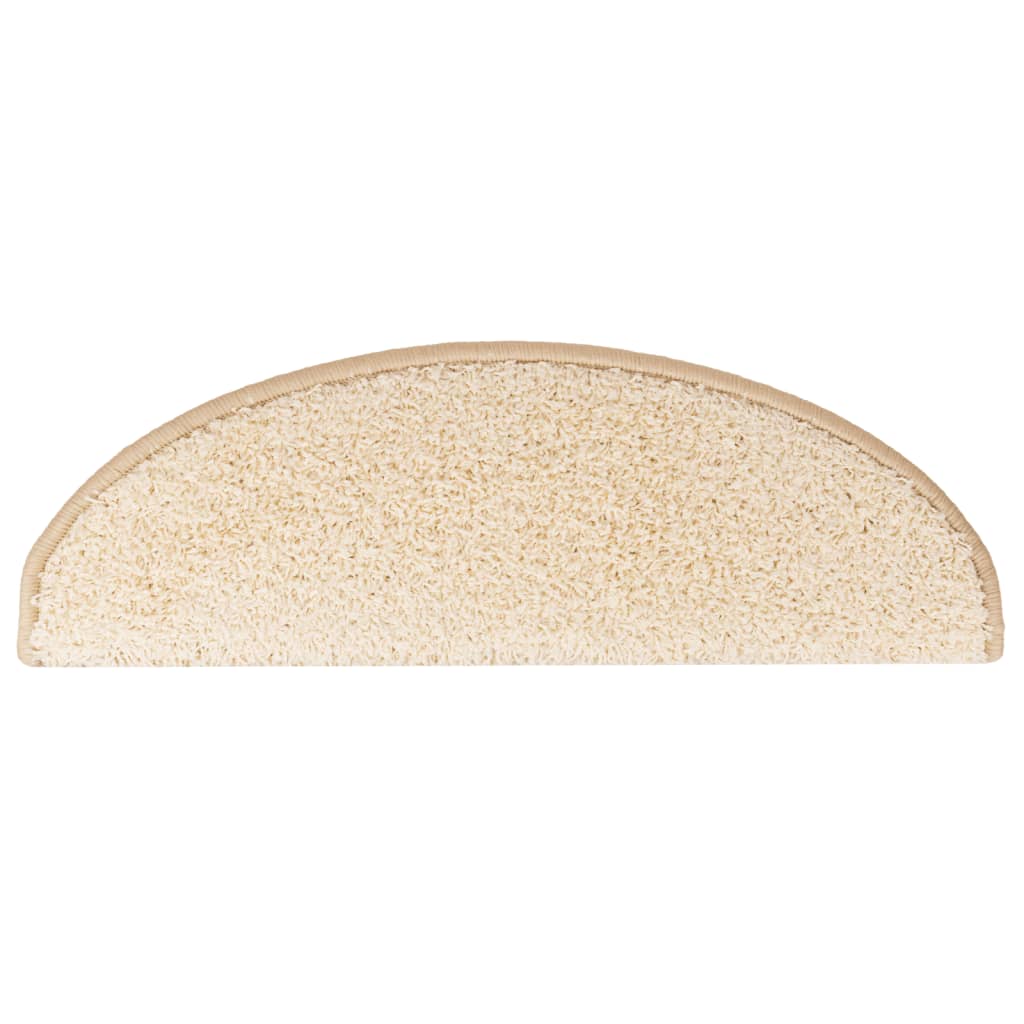 Prostirke za stepenice 10 kom 65x21x4 cm krem poluokrugle velike