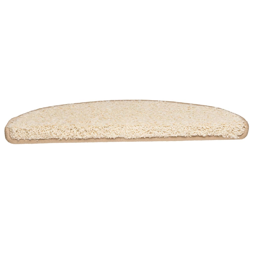 Prostirke za stepenice 10 kom 65x21x4 cm krem poluokrugle velike