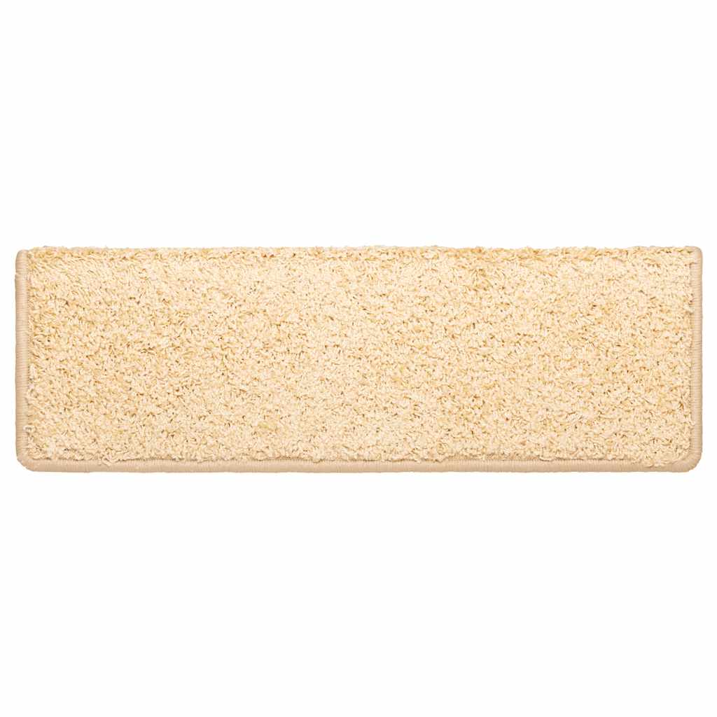 Prostirke za stepenice 10 kom 65x21x4 cm krem pravokutni rub