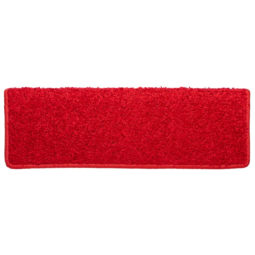 Prostirke za stepenice 10 kom 65x21x4 cm crvene pravokutne rubove