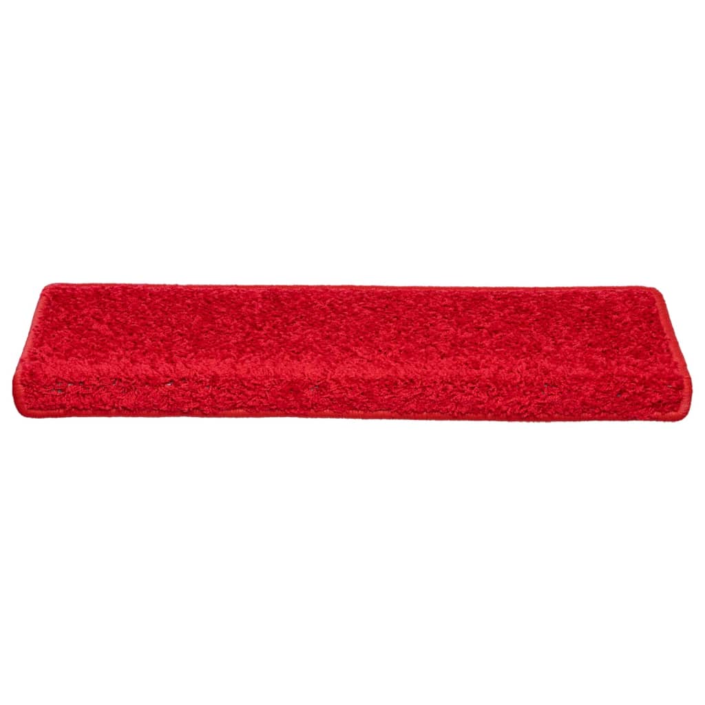 Prostirke za stepenice 10 kom 65x21x4 cm crvene pravokutne rubove