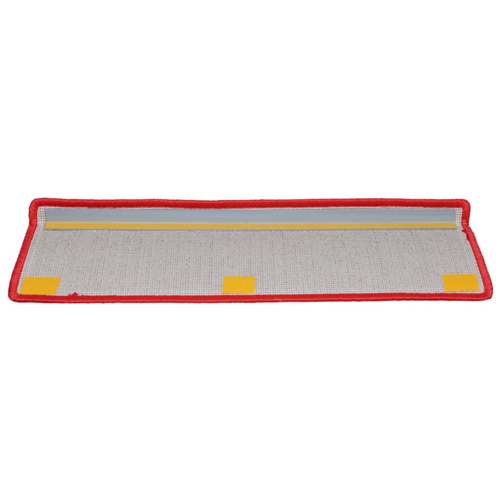 Prostirke za stepenice 10 kom 65x21x4 cm crvene pravokutne rubove