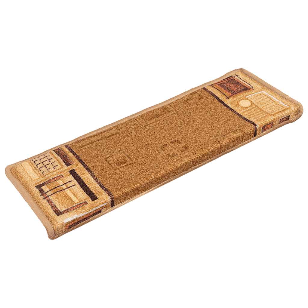 Otirači za stepenice samoljepljivi 5 kom 65x21x4 cm bež
