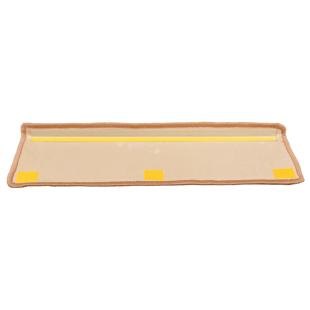 Otirači za stepenice samoljepljivi 10 kom 65x21x4 cm bež
