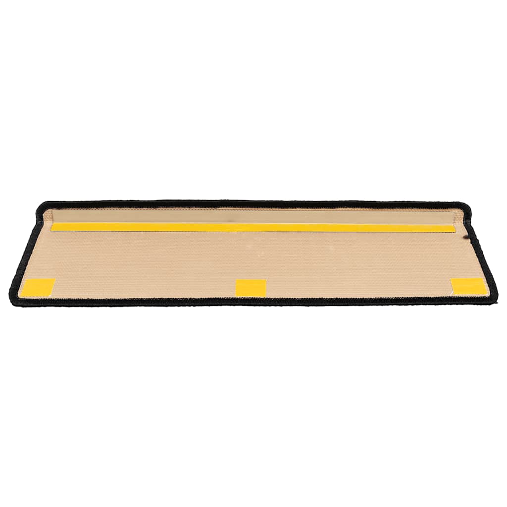 Otirači za stepenice samoljepljivi 5 kom 65x21x4 cm crno-sivi