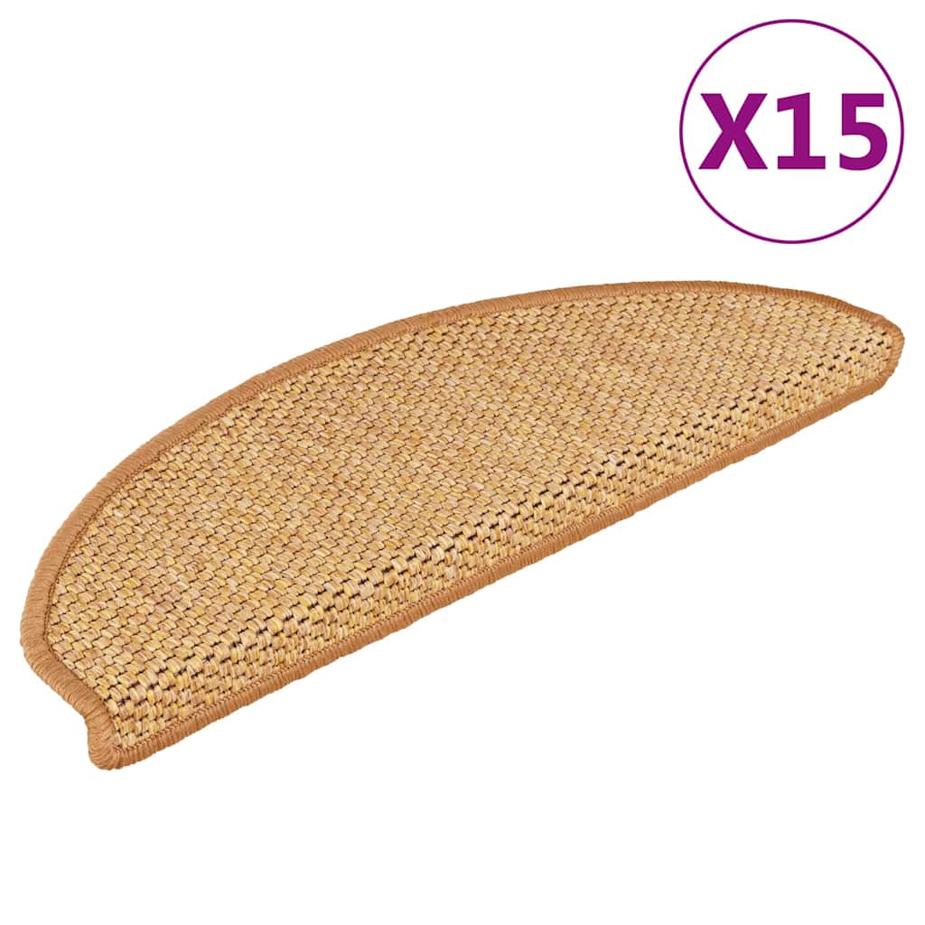 Samoljepljivi otirači za stube 15 kom 65x21x4 cm boja sisala