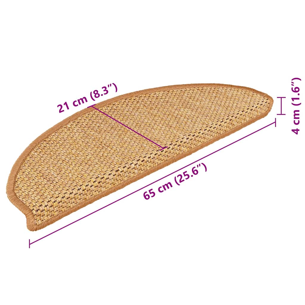 Samoljepljivi otirači za stube 15 kom 65x21x4 cm boja sisala