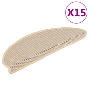 Samoljepljivi otirači za stepenice 15 kom 65 x 21 x 4 cm berber