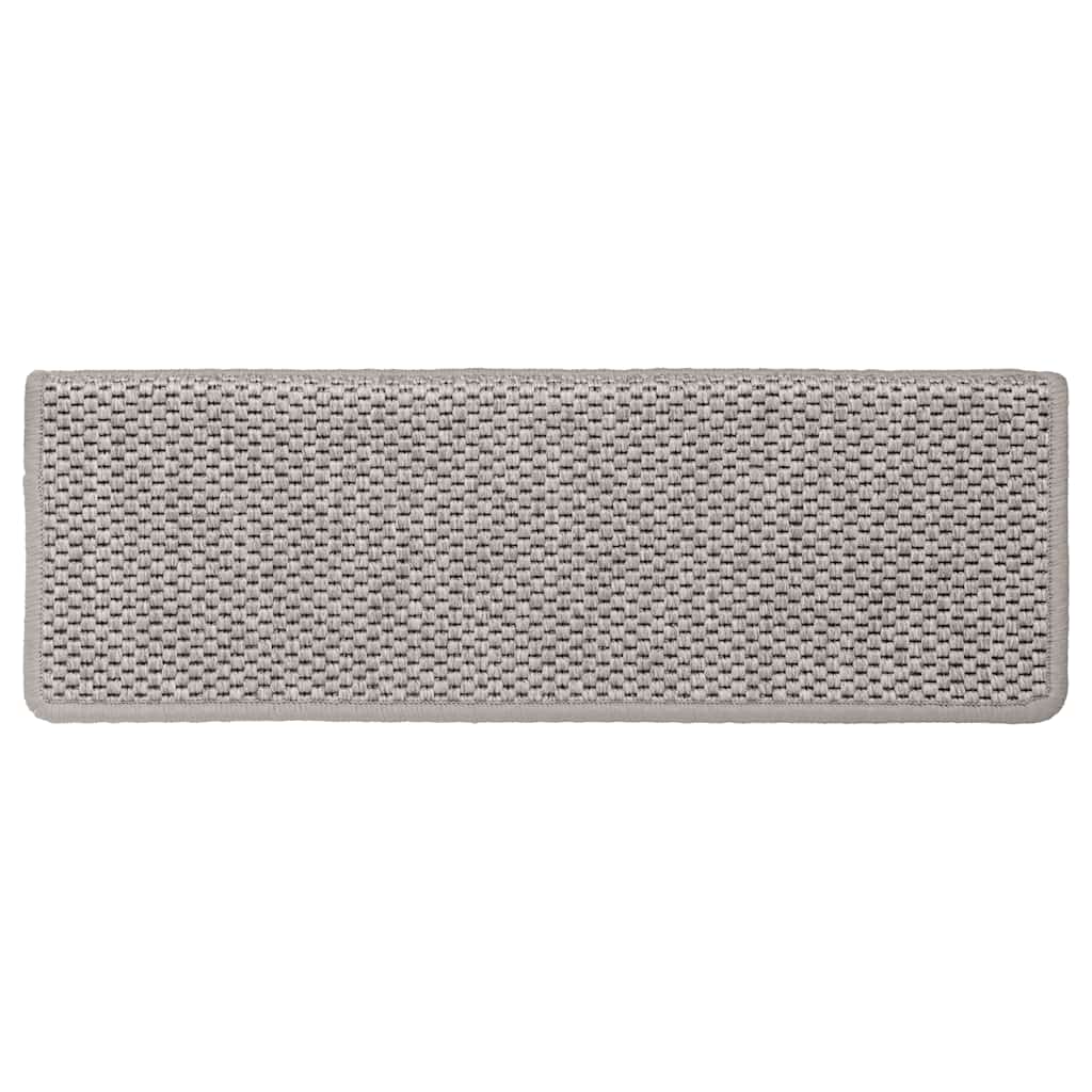 Samoljepljivi otirači za stepenice 15 kom 65x21x4 cm srebrni