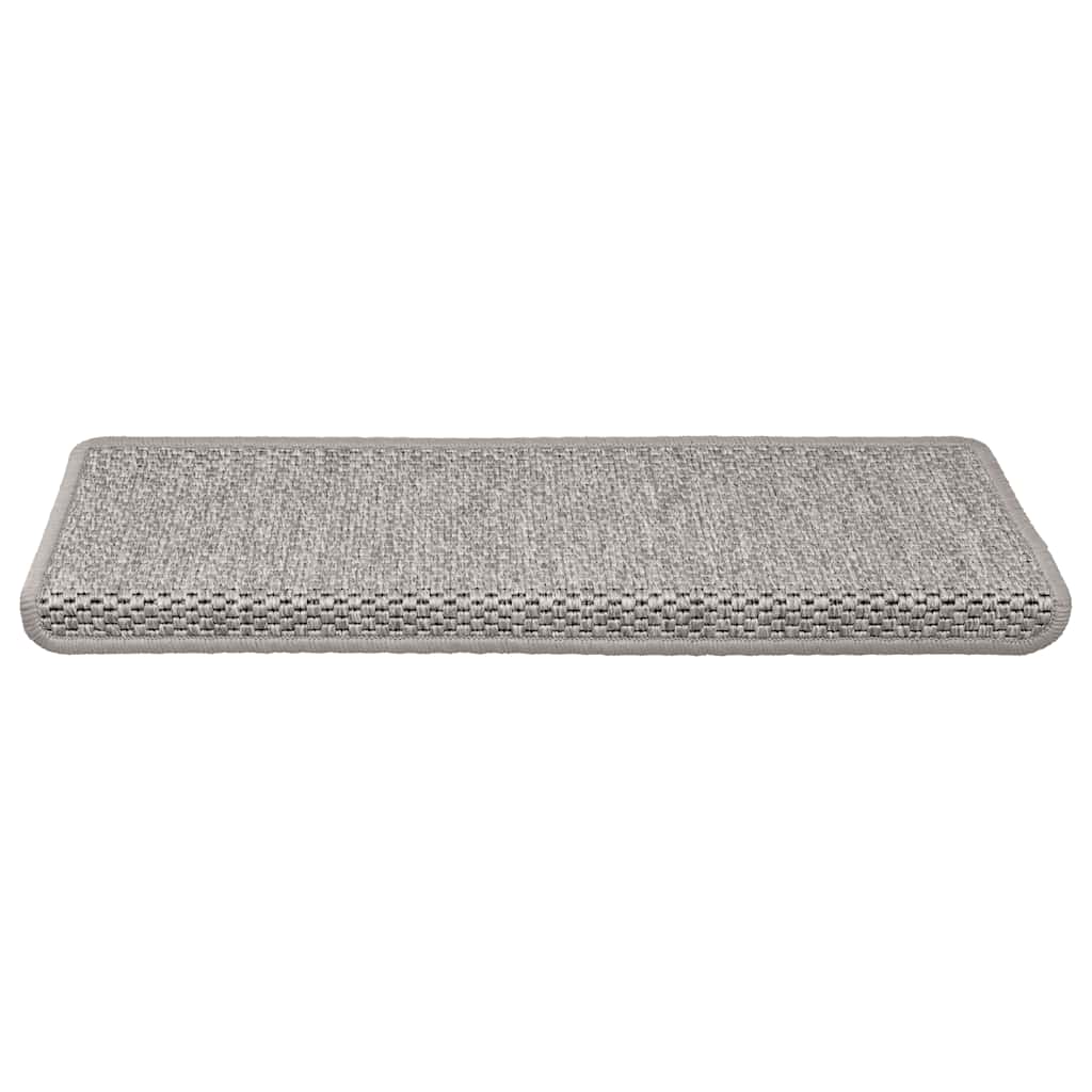 Samoljepljivi otirači za stepenice 15 kom 65x21x4 cm srebrni