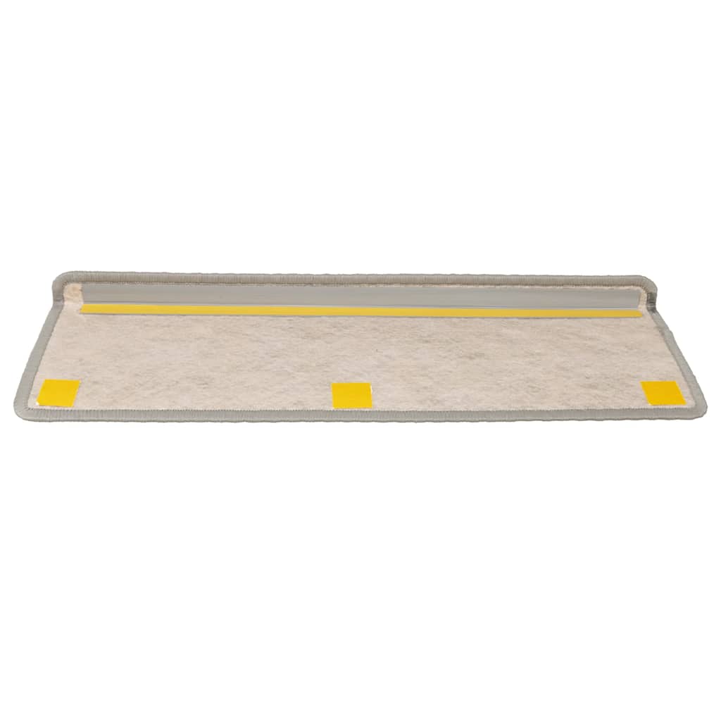 Samoljepljivi otirači za stepenice 15 kom 65x21x4 cm srebrni