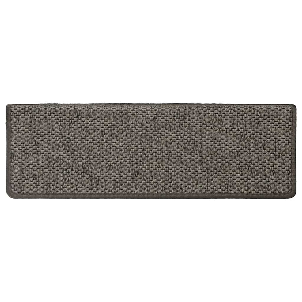 Samoljepljivi otirači za stepenice 15 kom 65x21x4 cm sivi/bež
