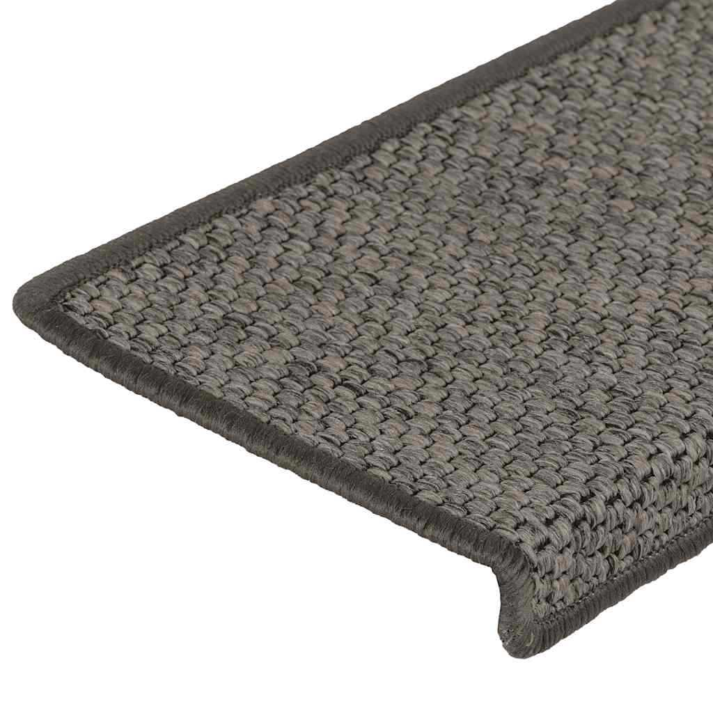 Samoljepljivi otirači za stepenice 15 kom 65x21x4 cm sivi/bež