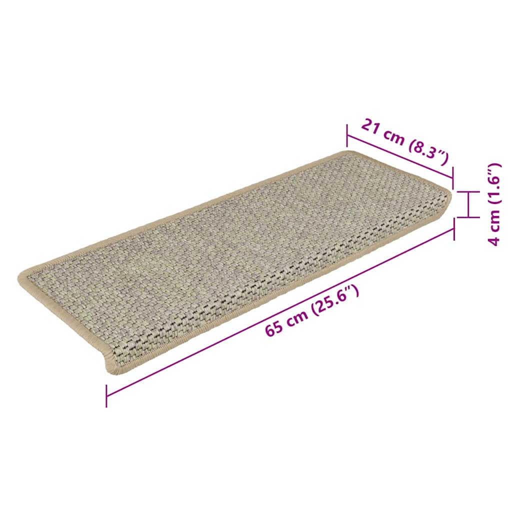 Samoljepljivi otirači za stepenice 15 kom 65x21x4 cm svijetlo zeleni