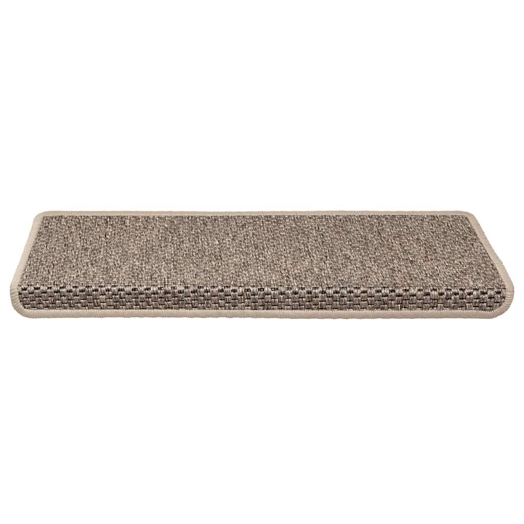 Samoljepljivi otirači za stepenice 15 kom 65x21x4 cm tamnobež