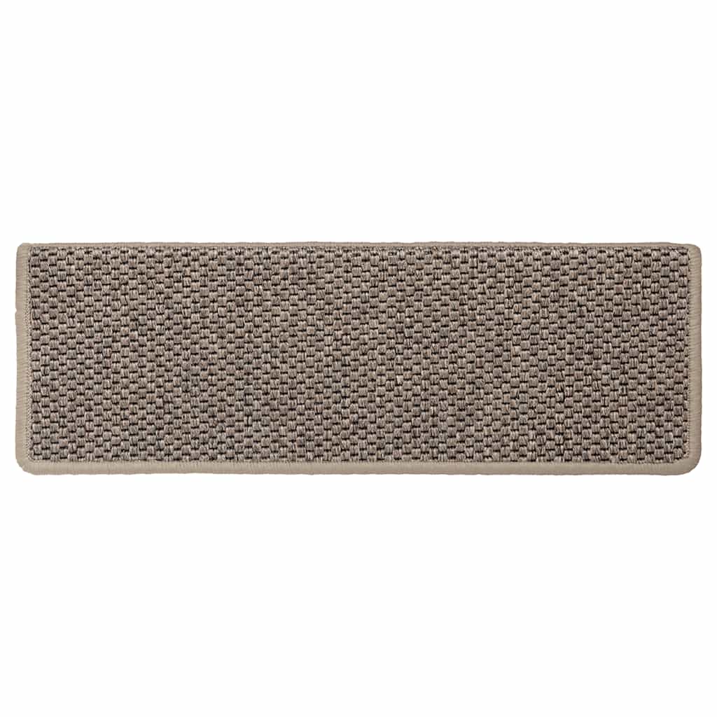 Samoljepljivi otirači za stepenice 15 kom 65x21x4 cm tamnobež