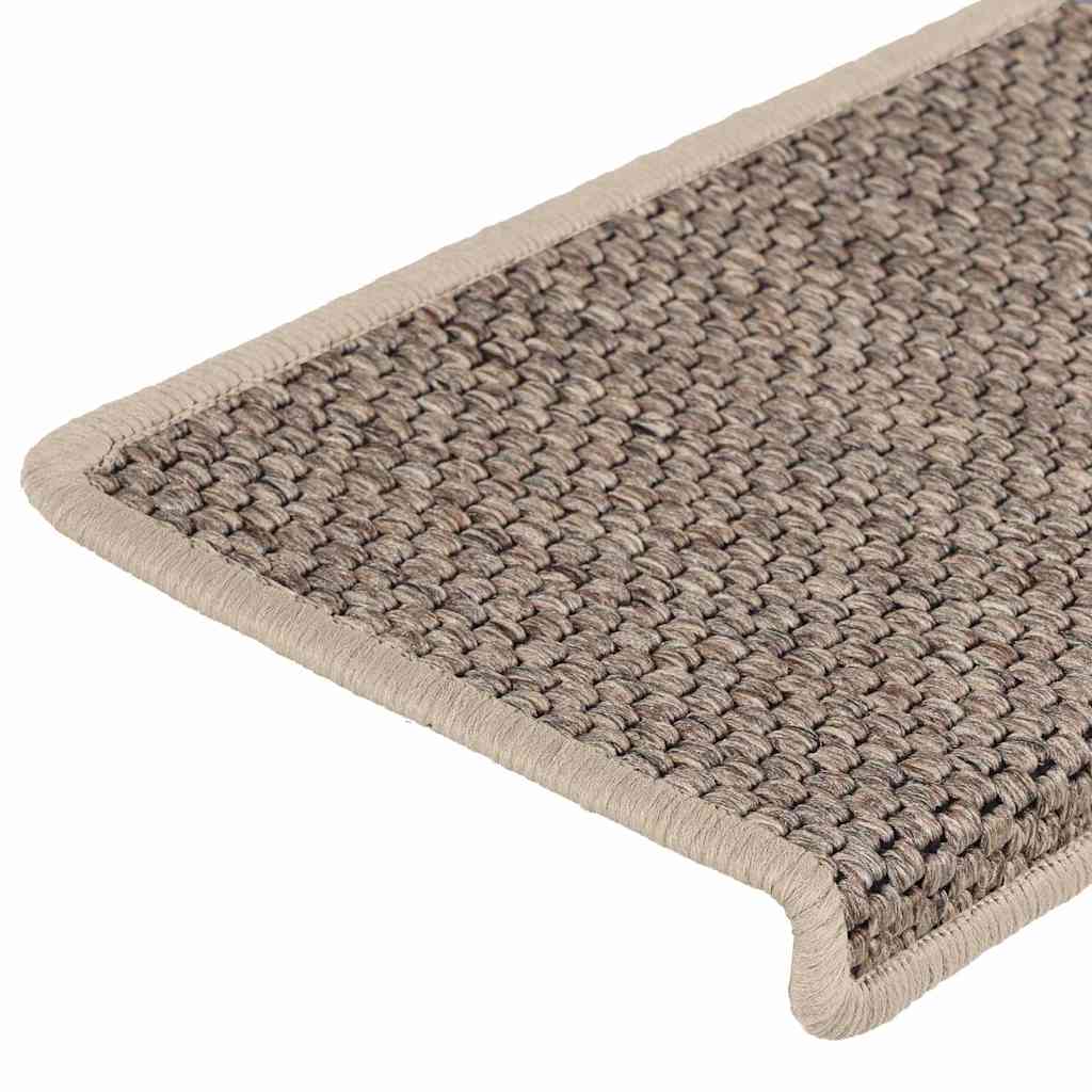 Samoljepljivi otirači za stepenice 15 kom 65x21x4 cm tamnobež