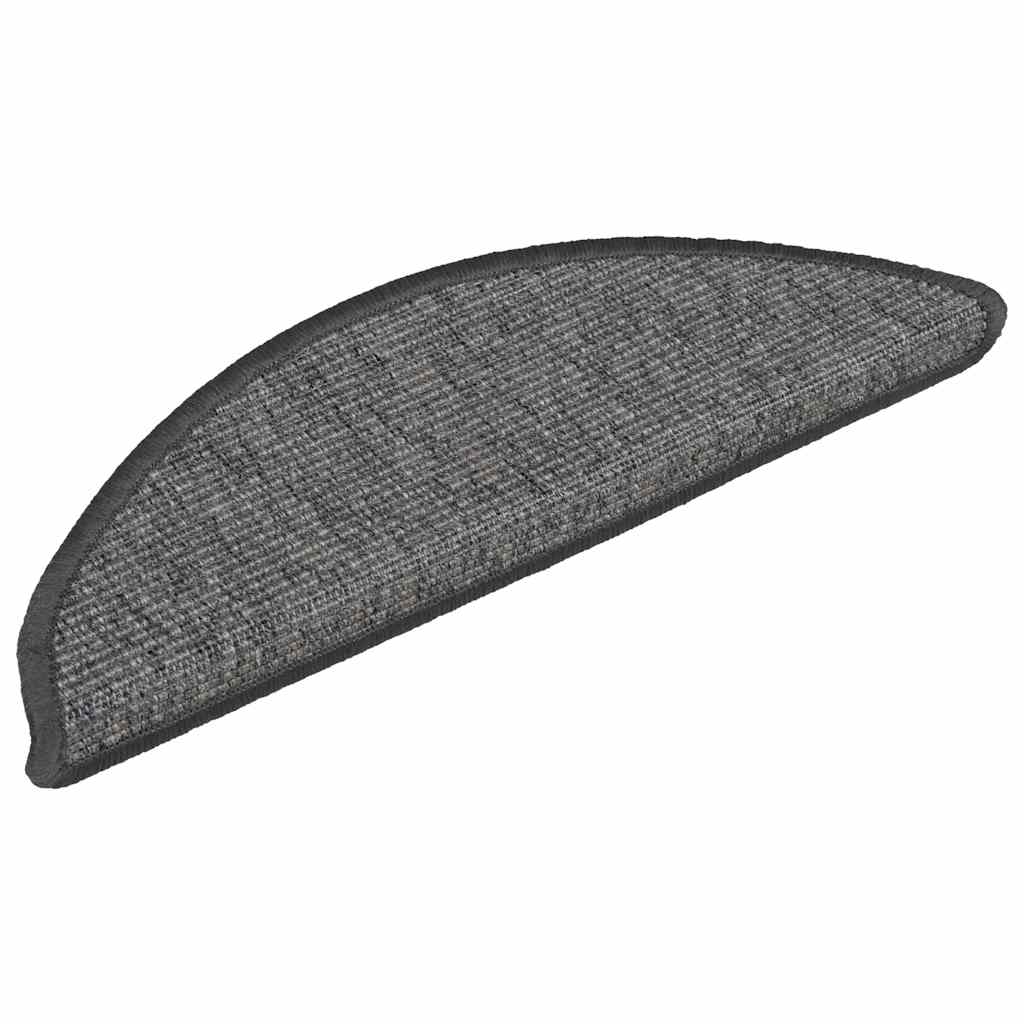 Prostirke za stepenice 15 kom 56x17x3 cm bež i sive poluokrugle