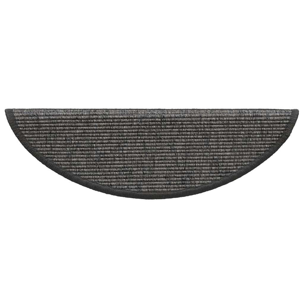 Prostirke za stepenice 15 kom 56x17x3 cm bež i sive poluokrugle