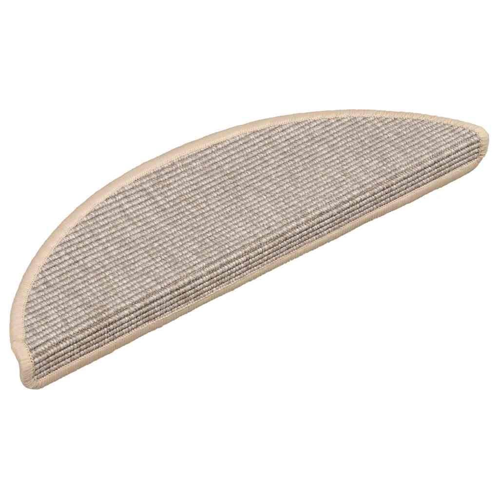 Prostirke za stepenice 15 kom 56x17x3 cm srebrne poluokrugle