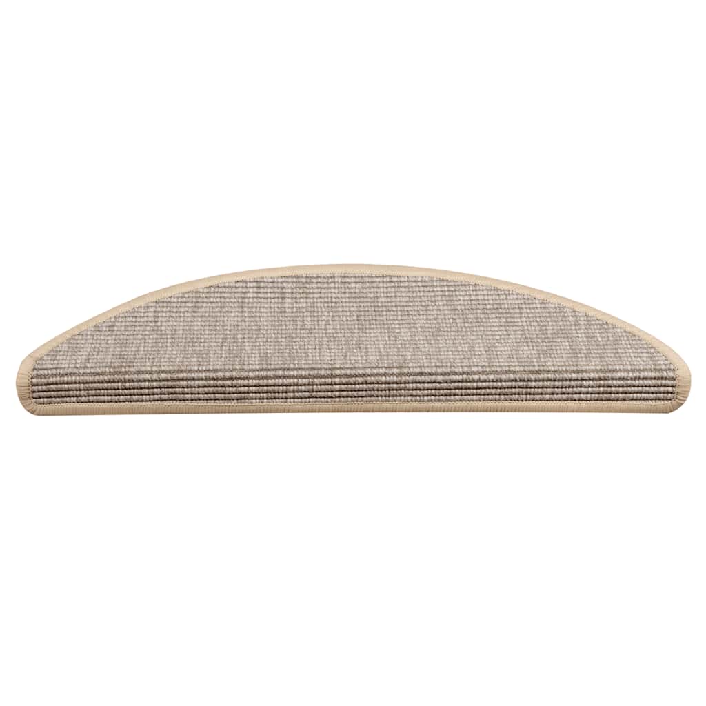 Prostirke za stepenice 15 kom 56x17x3 cm srebrne poluokrugle