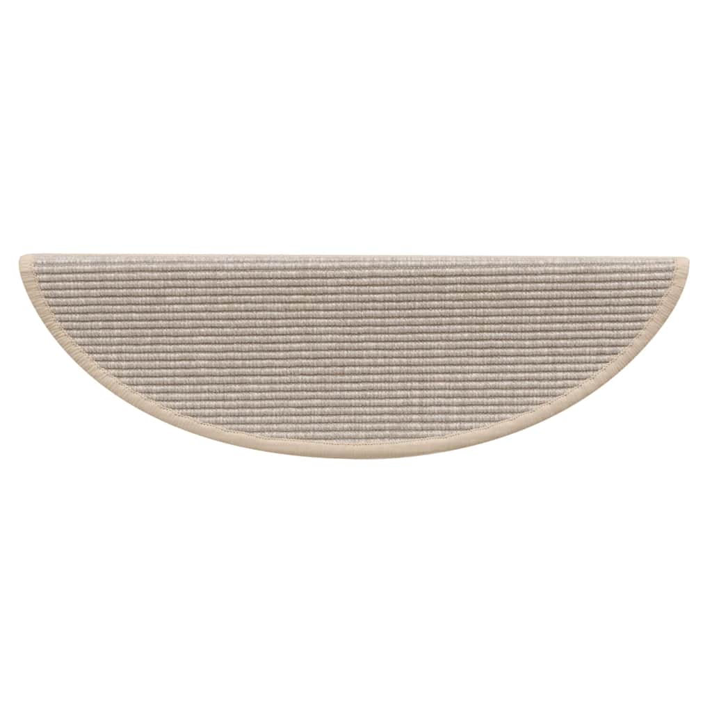 Prostirke za stepenice 15 kom 56x17x3 cm srebrne poluokrugle