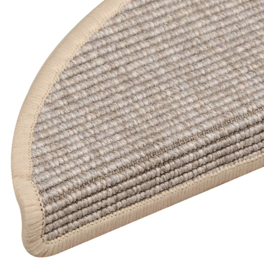 Prostirke za stepenice 15 kom 56x17x3 cm srebrne poluokrugle