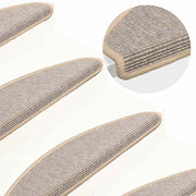 Prostirke za stepenice 15 kom 65x21x4 cm srebrne poluokrugle velike