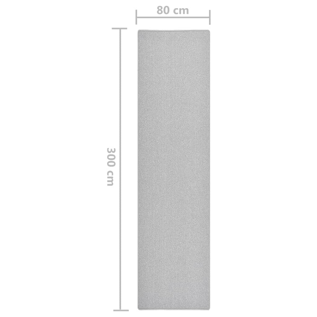 Dugi tepih svjetlosivi 80 x 300 cm