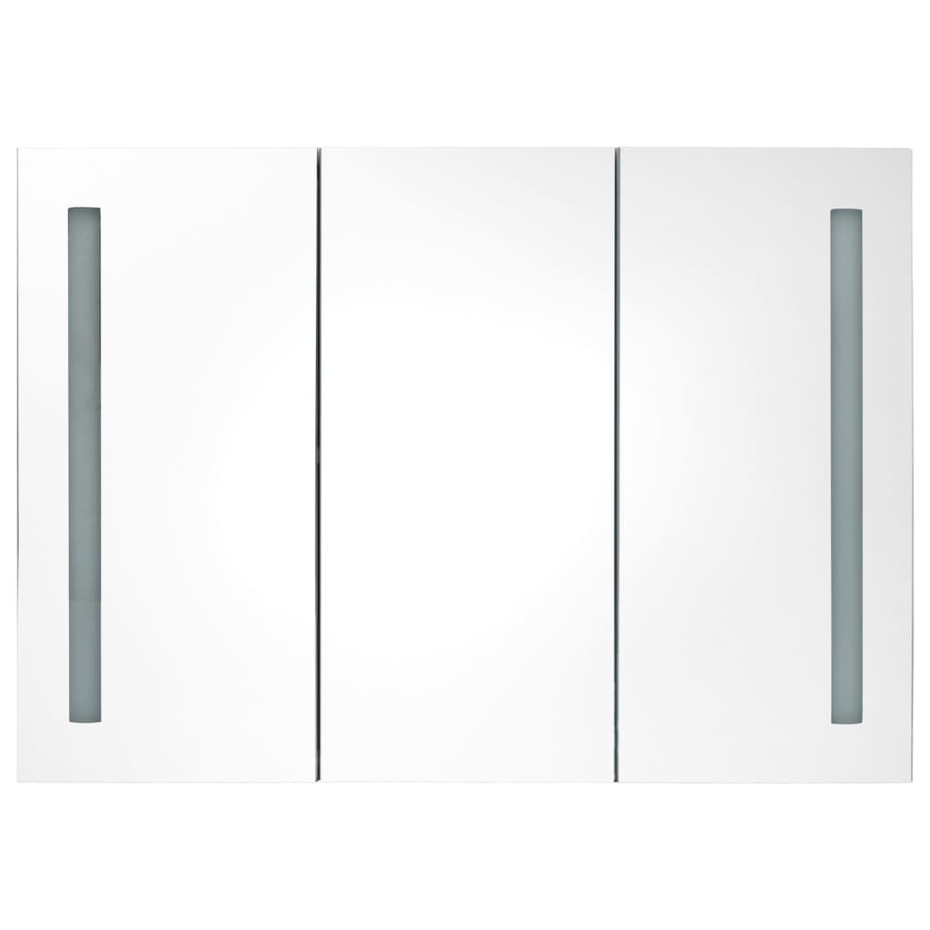 LED kupaonski ormarić s ogledalom 89 x 14 x 62 cm sivi