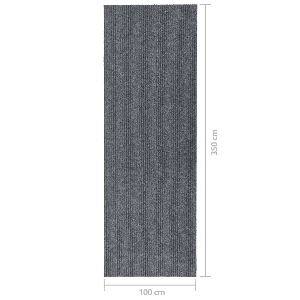 Dugi tepih za hvatanje nečistoće 100 x 350 cm sivi