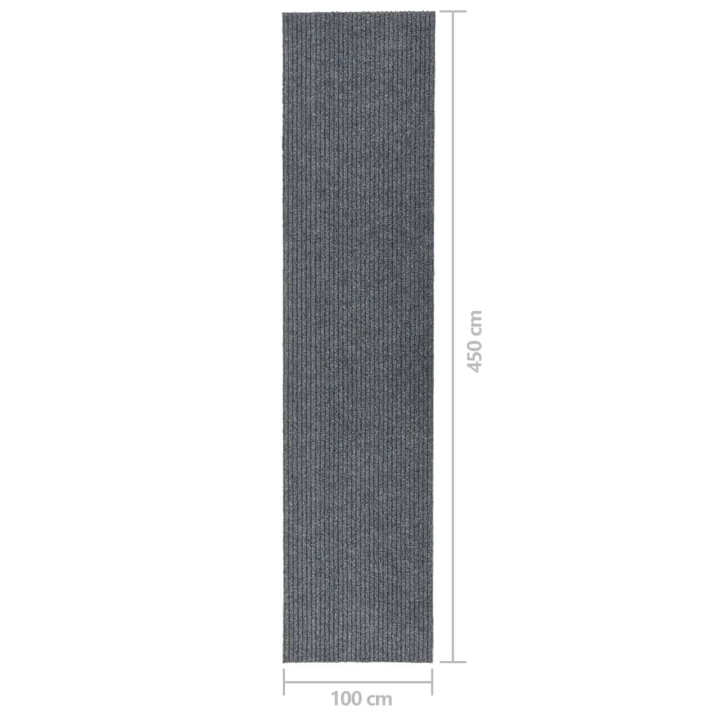 Dugi tepih za hvatanje nečistoće 100 x 450 cm sivi