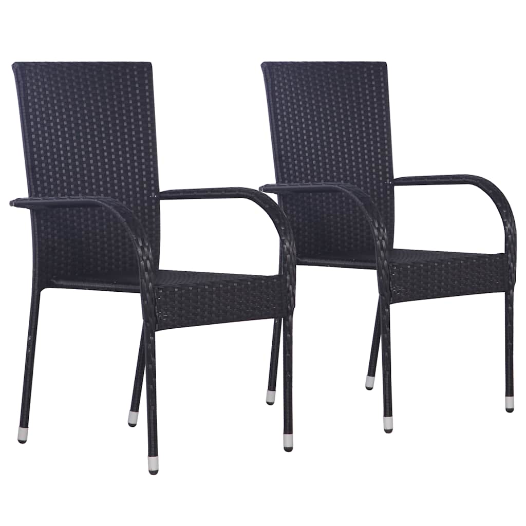 3-dijelni vrtni blagovaonski set crni