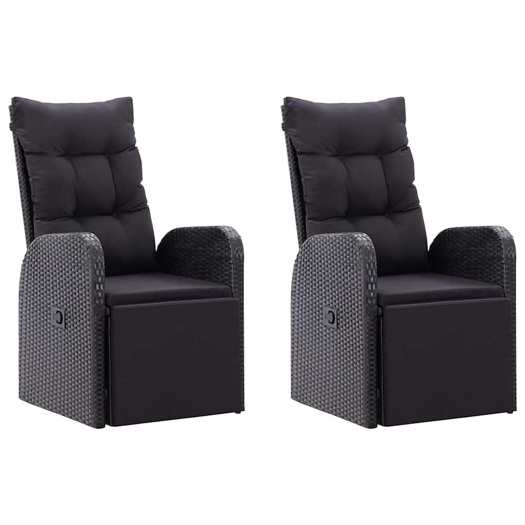 3-dijelni vrtni blagovaonski set crni