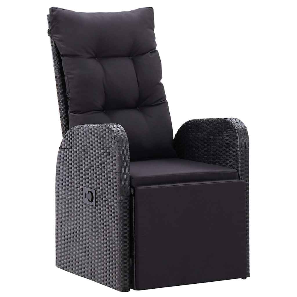 3-dijelni vrtni blagovaonski set crni
