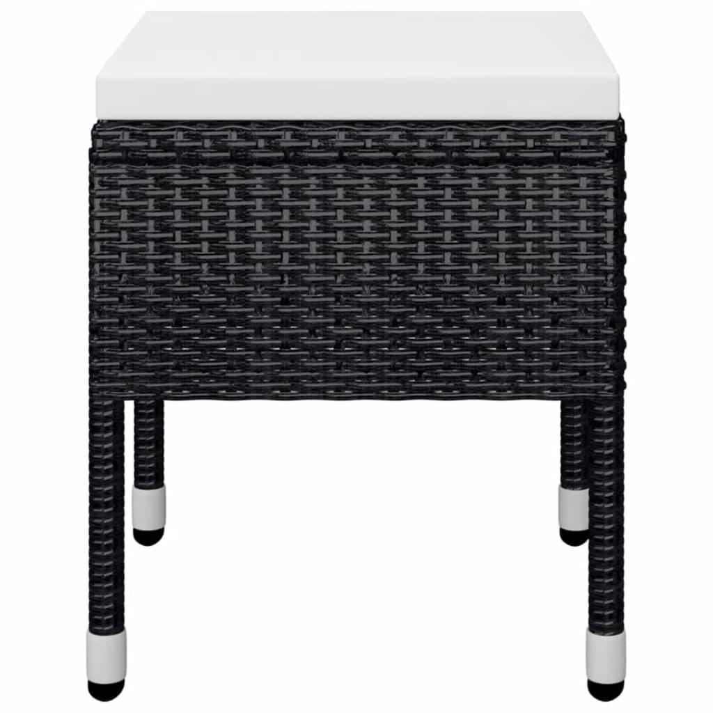 5-dijelni vrtni blagovaonski set crni