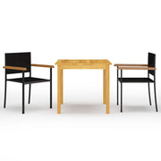 3-dijelni vrtni blagovaonski set crni