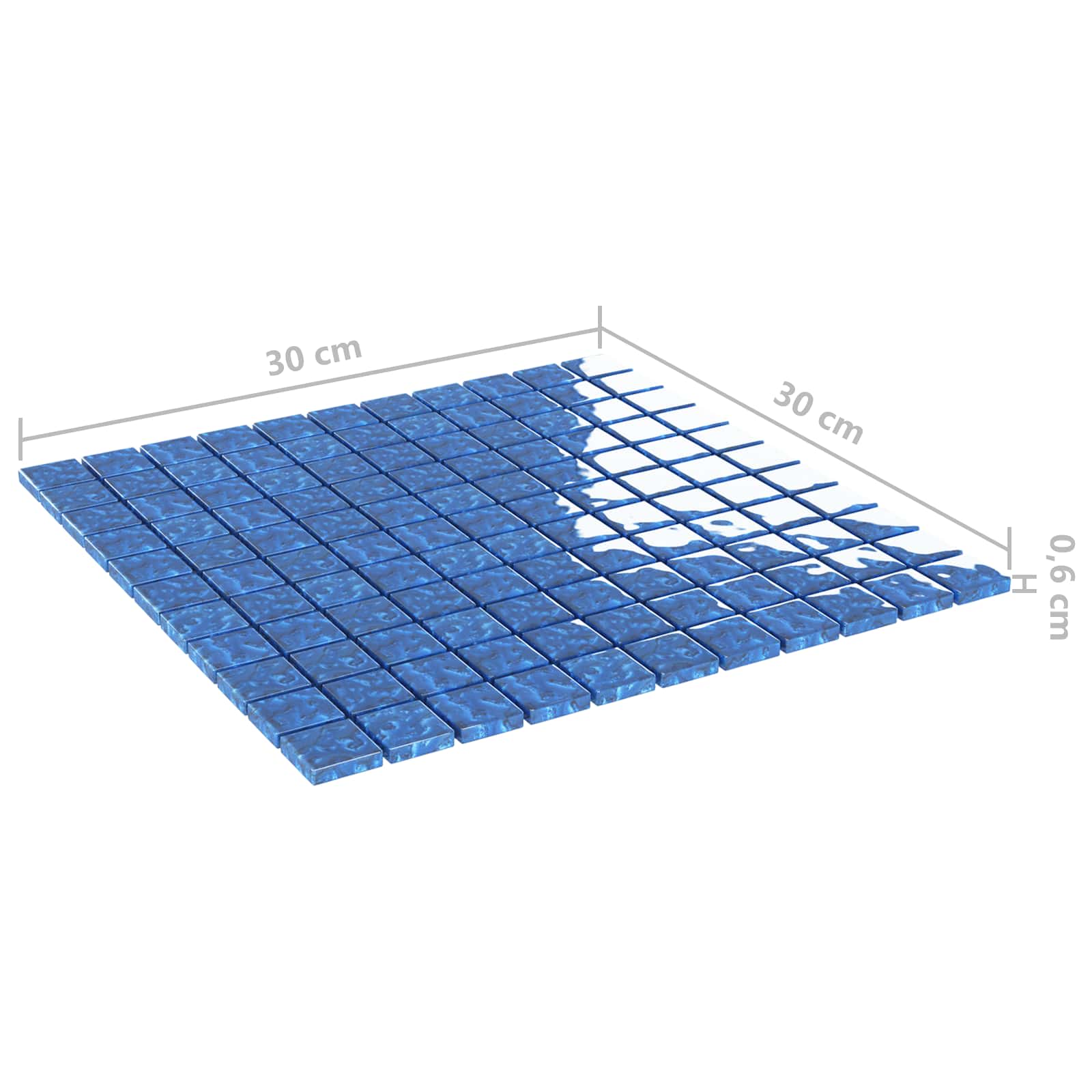 Mosaic keramika 11 pcs Plava 50 x 50 cm Stakl