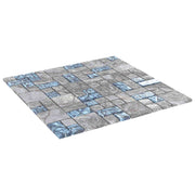 Mosaic keramika 11 pcs Siva i plava 50 x 50 cm Stakl