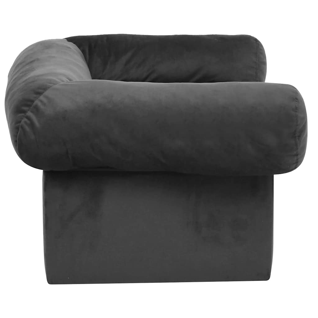 Sofa za pse s ladicom tamnosiva 75 x 50 x 38 cm plišana