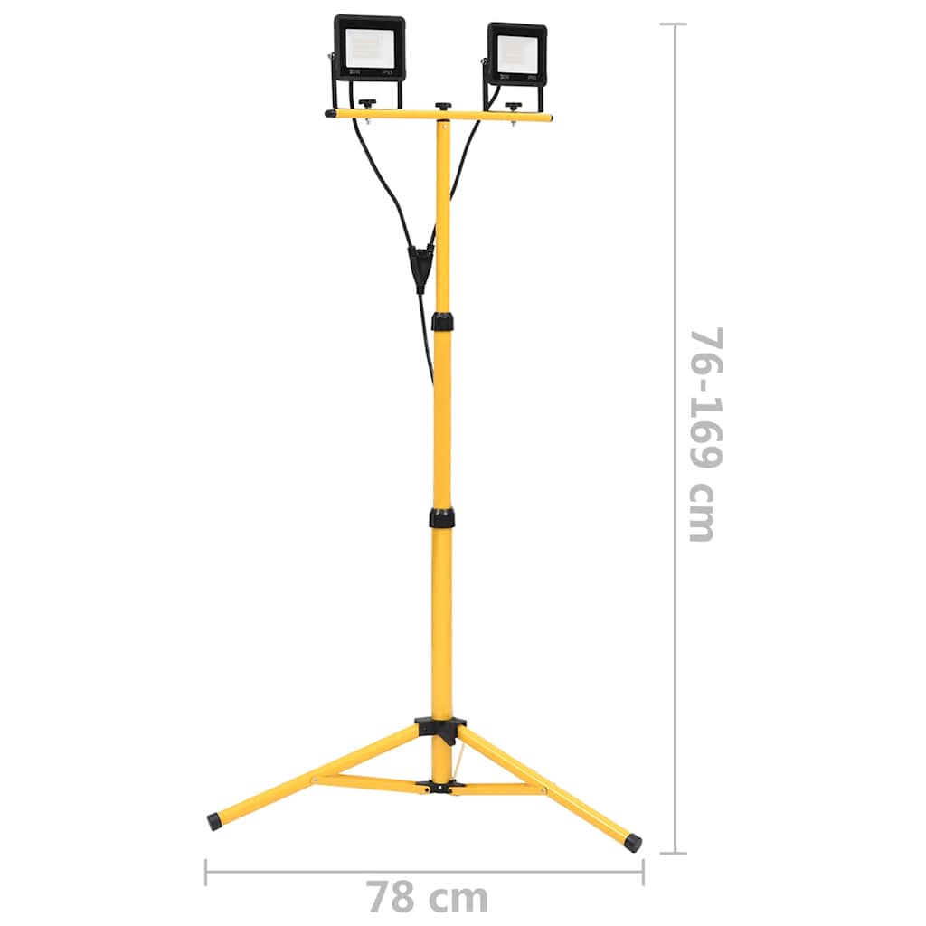 LED reflektor sa stativom 2 x 30 W topli bijeli