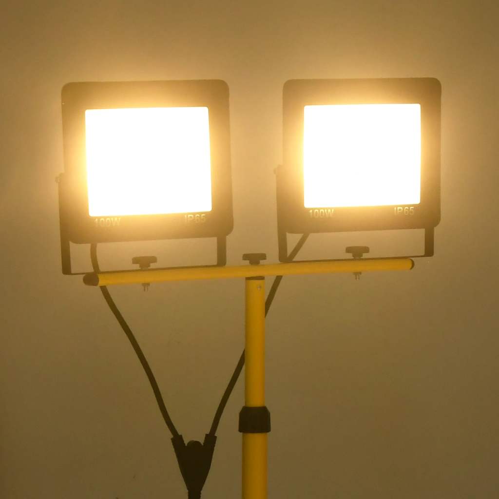 LED reflektor sa stativom 2 x 100 W topli bijeli