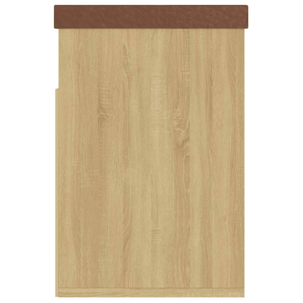 Klupa za cipele s jastukom boja hrasta 80 x 30 x 47 cm drvena