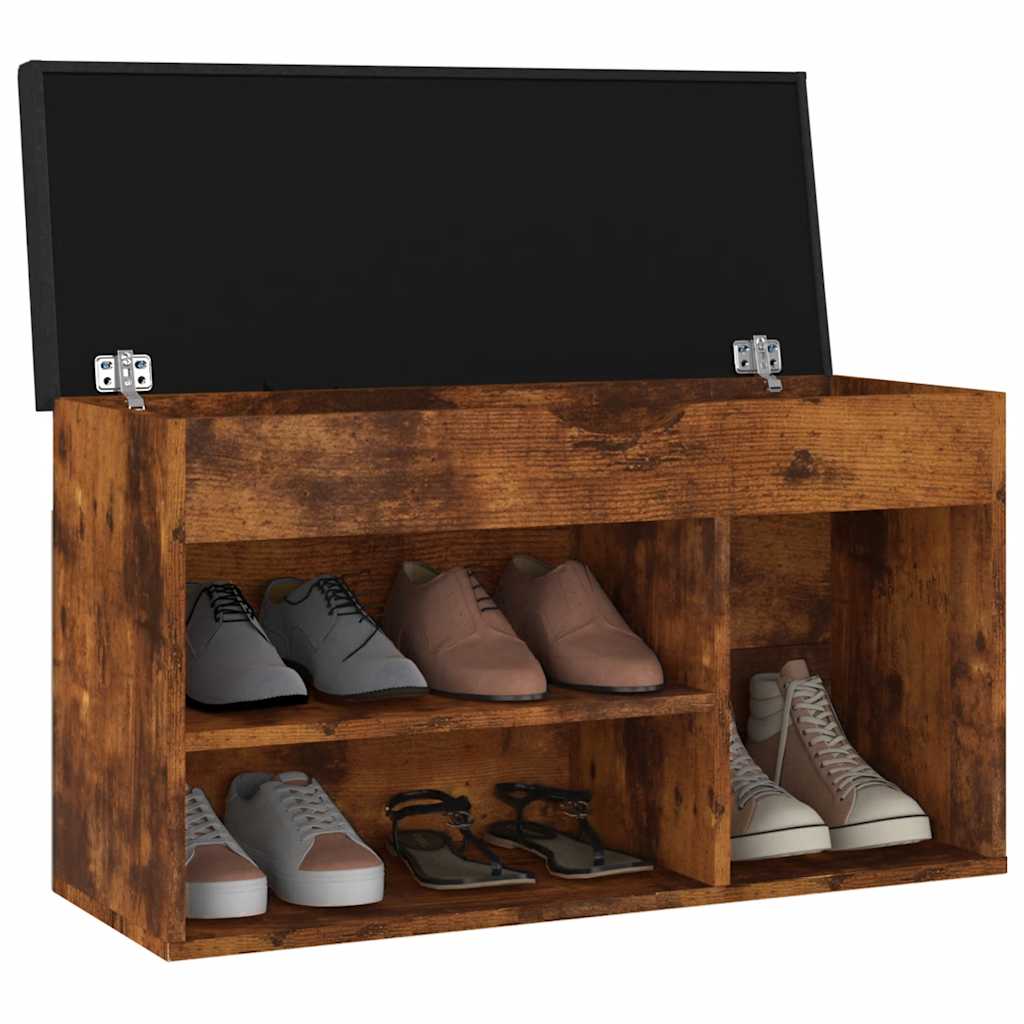 Klupa za cipele s jastukom boja hrasta 80 x 30 x 47 cm drvena
